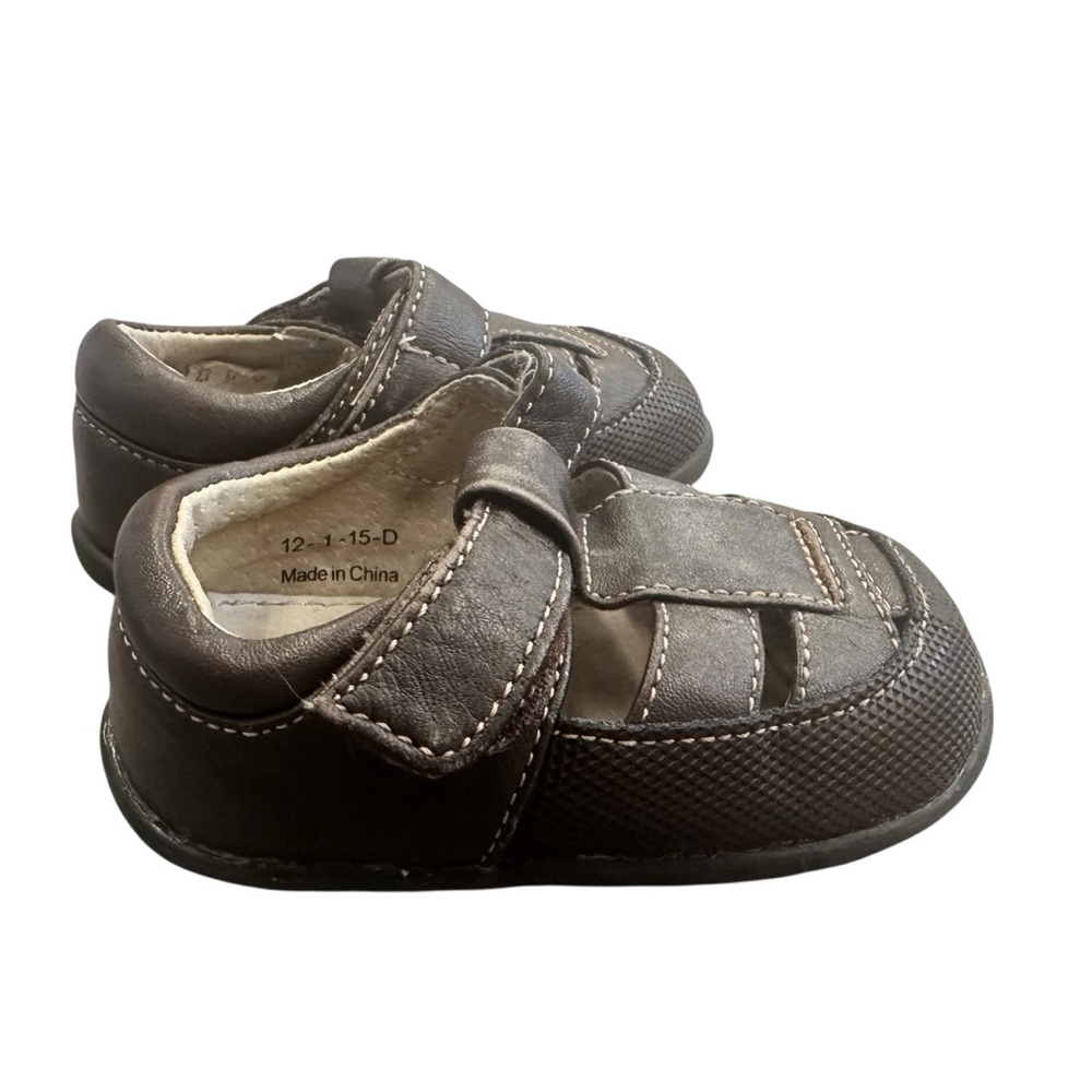 See Kai Run Patrick II Adjust Brown Leather Fisherman Sandals Toddler Size 3.5‎